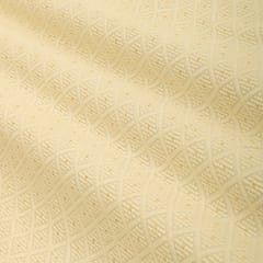 Cream Geogette Sequin Sippi Threadwork Embroidery Fabric
