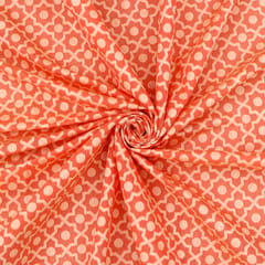 Bubblegum Pink Chanderi Floral Jacquard Fabric