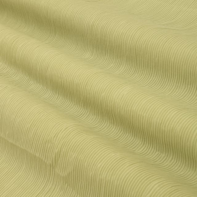 Medieval Beige Pleated Georgette Plain Fabric