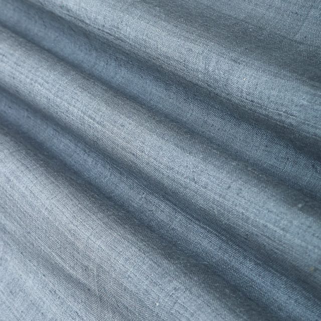 Iron Gray Summer Matka Silk Fabric