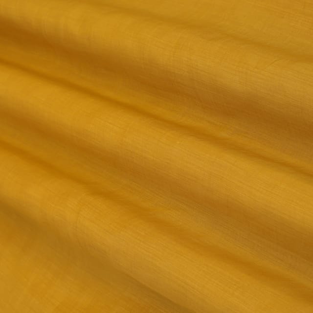 Mustard Yellow Cotton Silk Plain Fabric