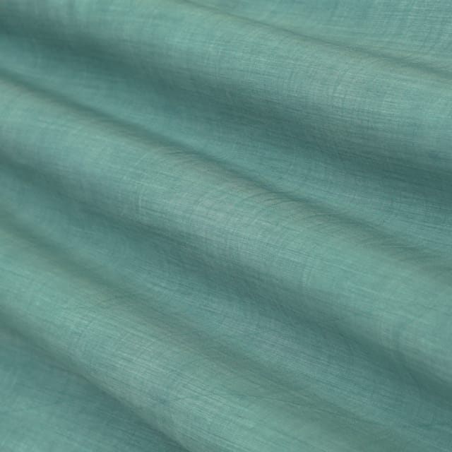 Blue Cotton Silk Plain Fabric