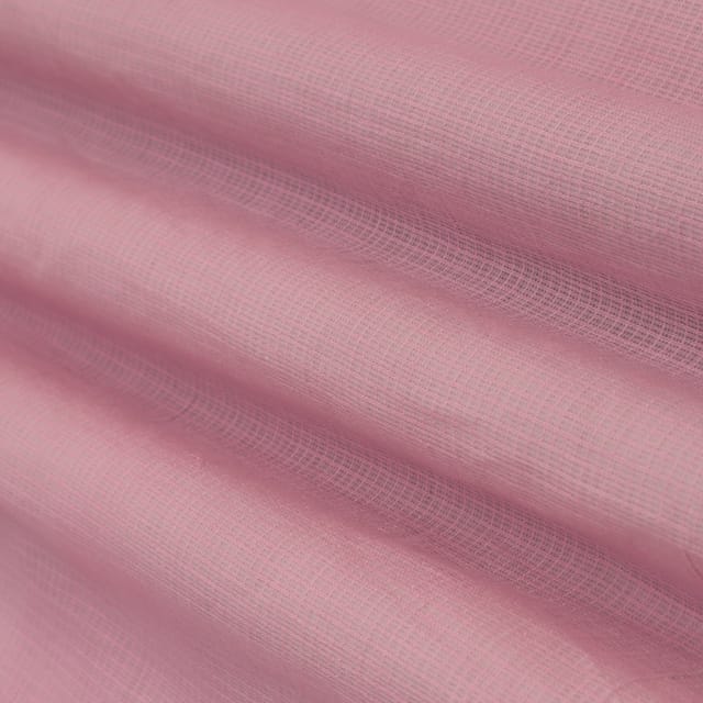 Rose Pink Kota Check Plain Fabric