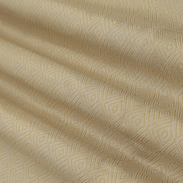 Tortilla Brown Munga Floral Dim Golden Zari Work Brocade Fabric