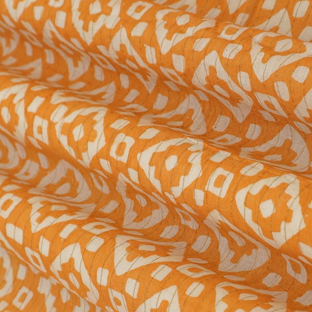 Cantaloupe Orange Cotton Batik Print Fabric