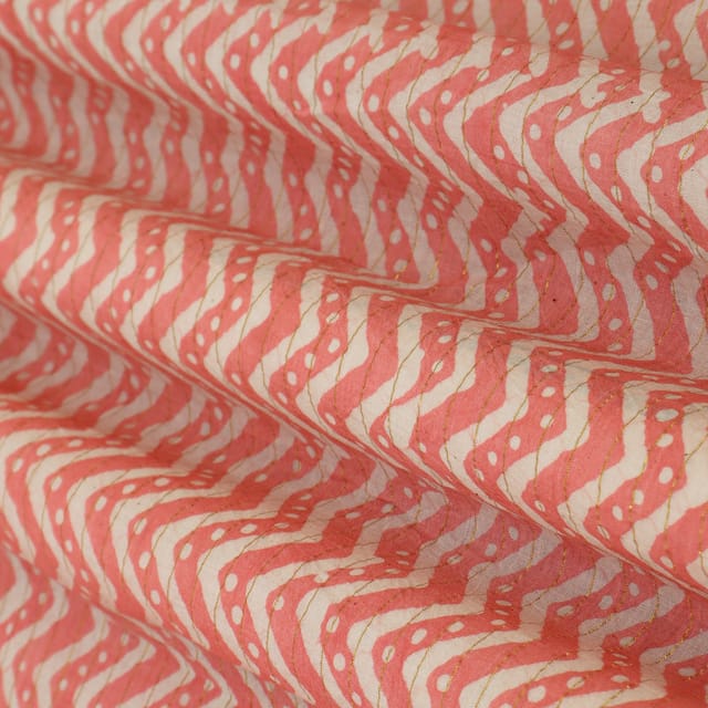 Light Pink Cotton Batik Print Fabric