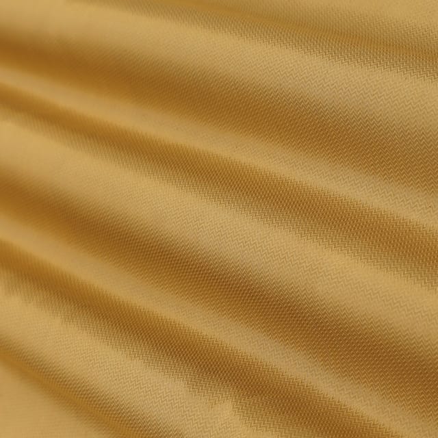 Latte Brown Brocade Golden Zigzak Zari Work Fabric