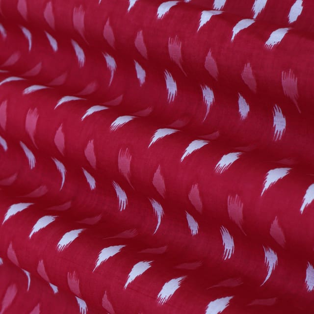 Magenta Pink Cotton Floral Print Fabric