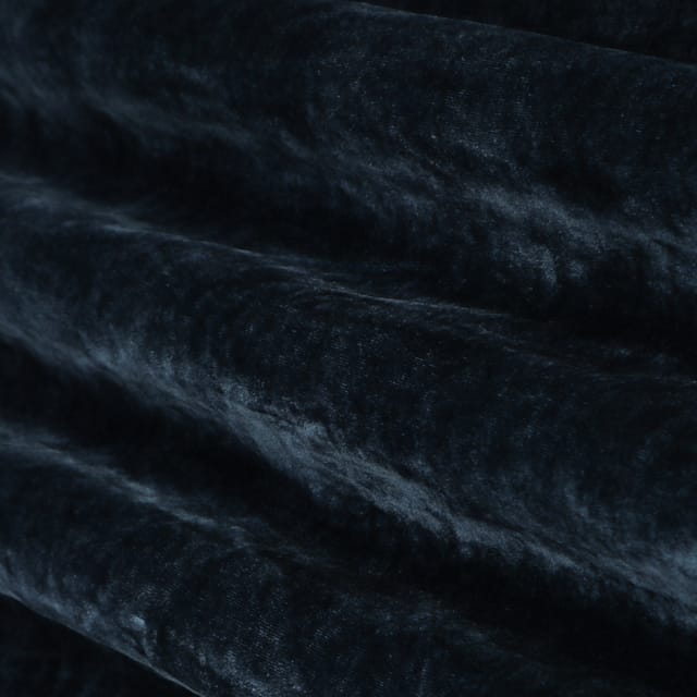 Charcoal Black Silk Velvet Fabric