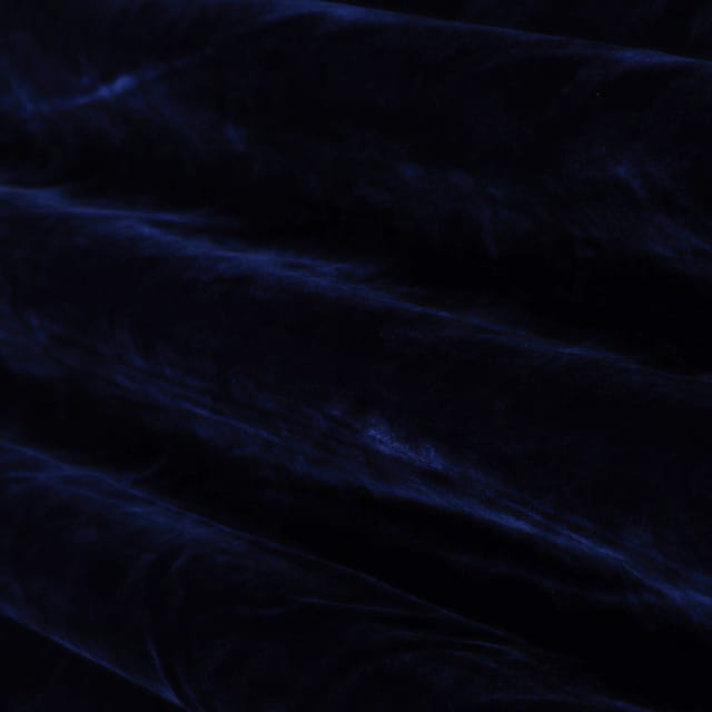 Navy Blue Silk Velvet Fabric
