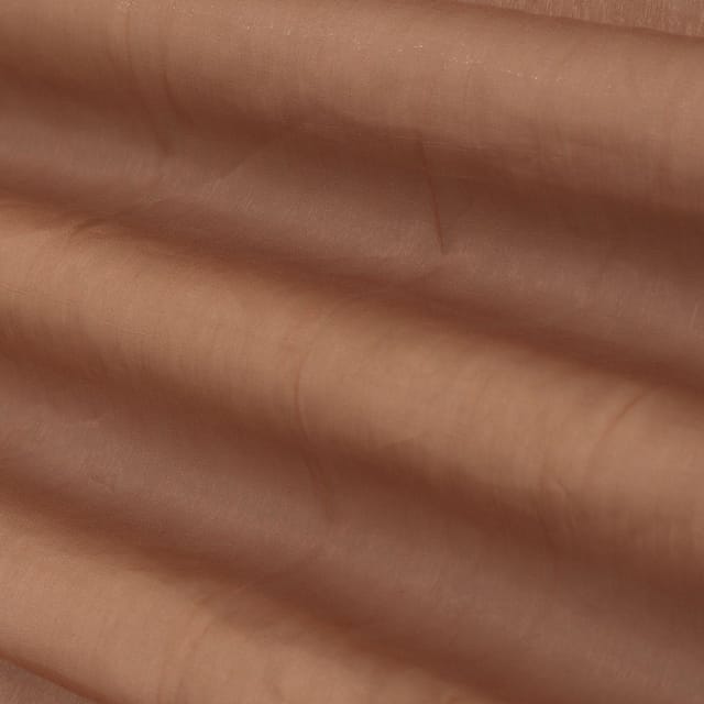 Sierra Brown Noil Silk Fabric