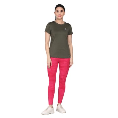 Rs 206/Piece-Gypsum Women's Sports Tees Oilive - Set of 4