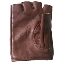 TEXAS - Fingerless Leather Gloves - TAN