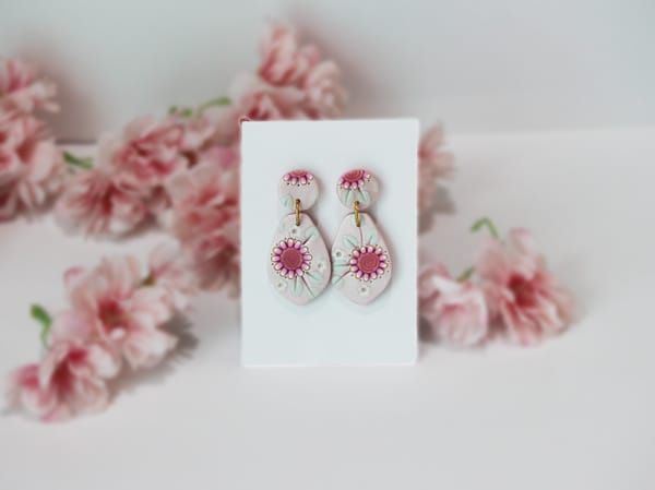 Shimmery Pink Earrings