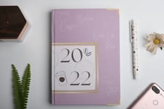 Blush Pink Yearly Planner- 2022 Coffee Themed