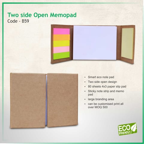 2 Side Open Memo Pad