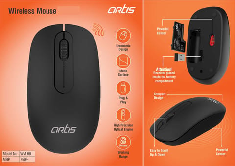 Artis Wireless Mouse (WM60) (MRP 799)