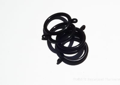 Curtain Rings 53mm O/D x 7mm Plastic Black