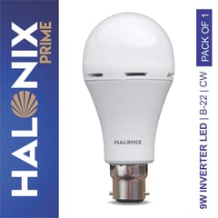 Halonix Rechargeable Emergency Inverter LED Bulb B22 9-Watt - White