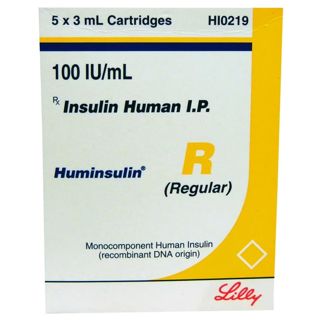 HUMINSULIN R INSULIN 100 IU 3 ML 5 CART.