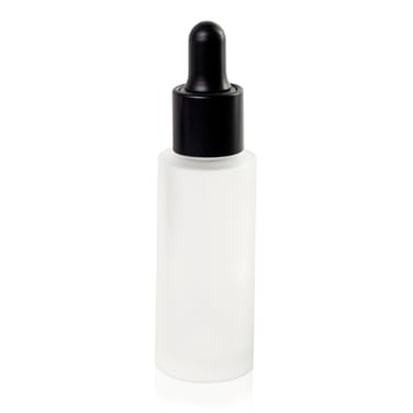 CIRCUS FROSTED GLASS BOTTLE 30ML DROPPER (BLACK ON BLACK)