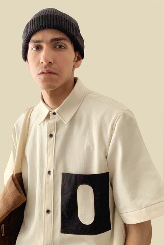 Symbolic Handwoven Denim Shirt