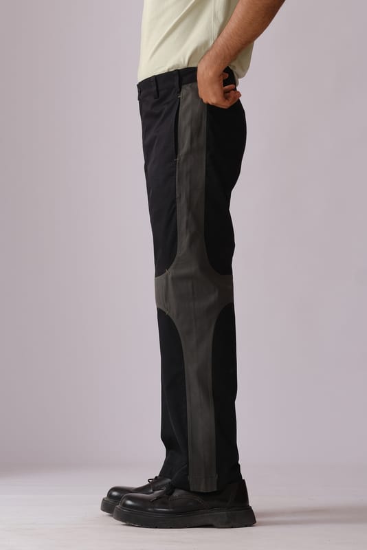 Symbolic cut straight fit trouser