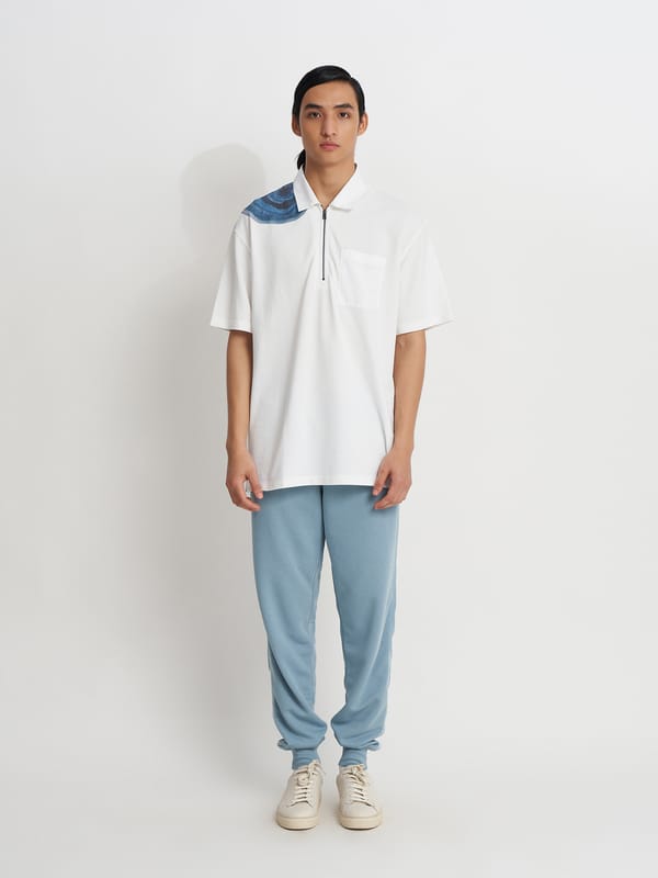 Water Memory Oversized Polo (White)