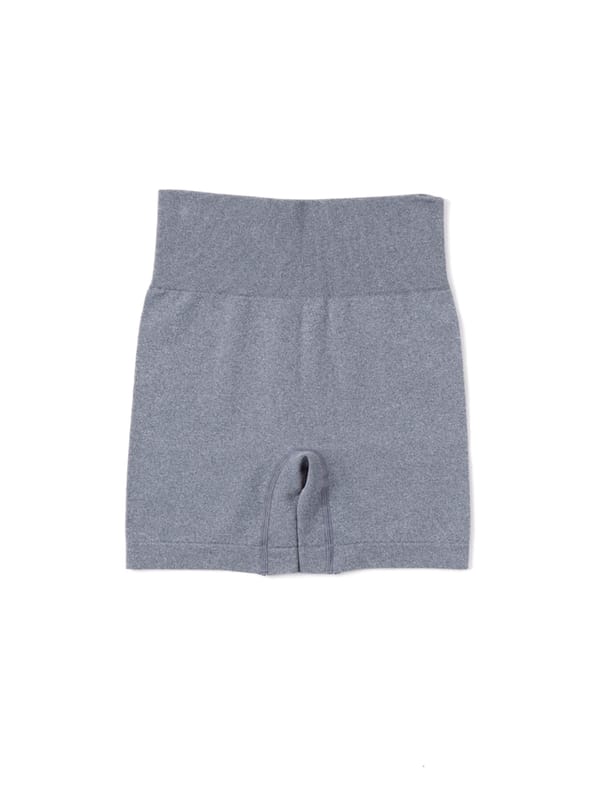 Grey Ribbed Seamless Shorts