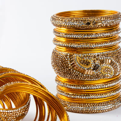 Hyderabad Lac Bangles / Yellow Colour