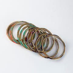 Hyderabad Lac Bangles / Purple, Blue & Red Colour HLB11014_1
