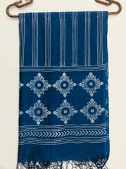 Block Printed / Silk Dupatta / Blue Colour