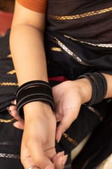 Handmade Black Colour Thread Bangles