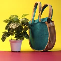 Ladies Hand Bag | Jute | Blue | Eco-friendly & Reusable