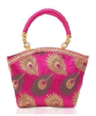 Peacock Feather Bag With Zari  ( CFC - WC017 )