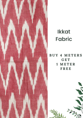 Pink Ikkat Fabric -2