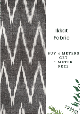 Black Ikkat Fabric-5