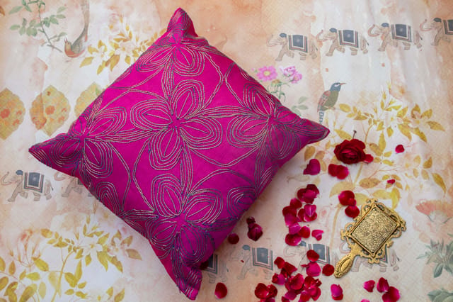 Pink Cotton Cushion Cover - Set Of 2