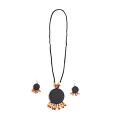 Warli Hand-painted Necklace Set | Fish Motifs