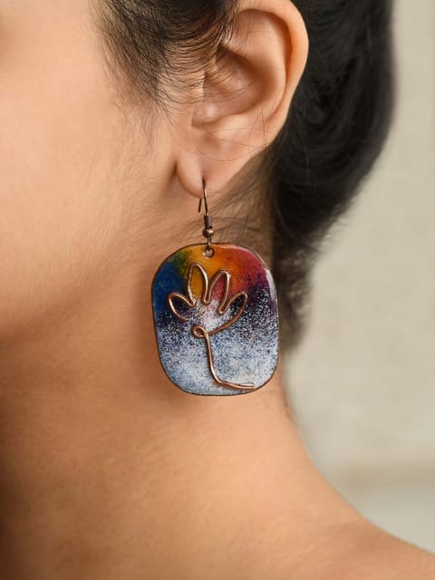 Lotus Bloom earrings - Rainbow