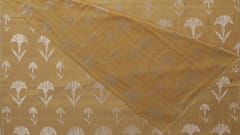 Handloom Plain Weave With Reshmi Silver Zari Fabric