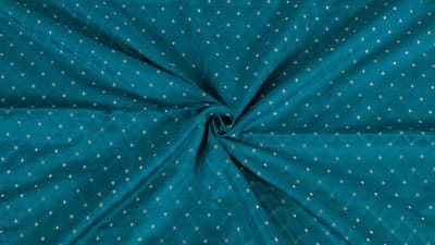 Handloom Satin Weave With Reshmi Gold Zari Running Fabric. Silk / Cotton-FAB-010