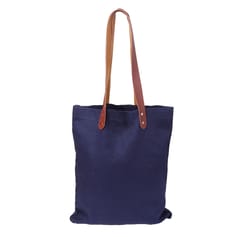 Blue Hand Painted Tote Bag