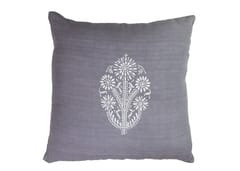 Grey Chikankari Embroidered Linen Cushions Cover