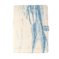 Samuday Crafts Shibori tie dye I-Pad Holder(White-Blue)