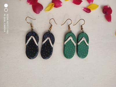Slipper Shaped Terracotta Earrings(Kids Collection)