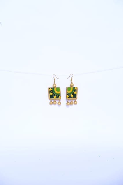 Handcrafted Terracotta Earrings(Geometric Collection)