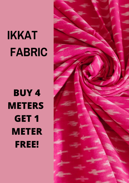Pink Ikkat Fabric-2