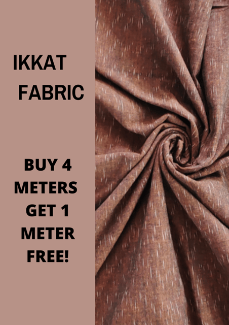Brown Ikkat Fabric-11