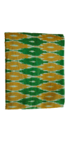 Mustard And Green Ikkat Fabric